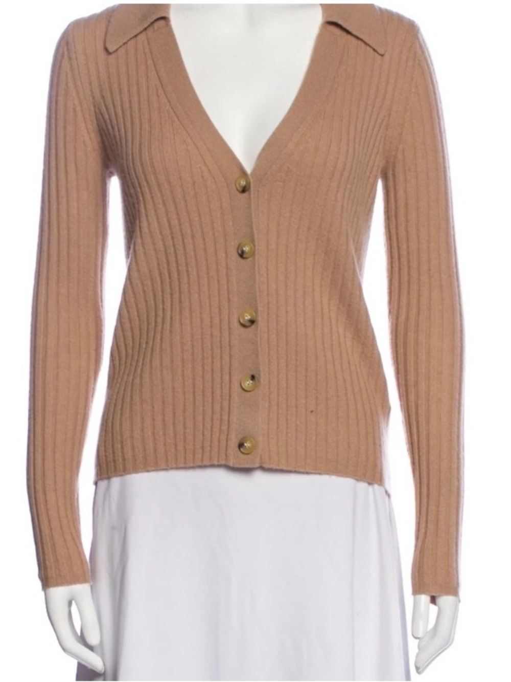Veronica Beard Lazana Cashmere Cardigan in Camel